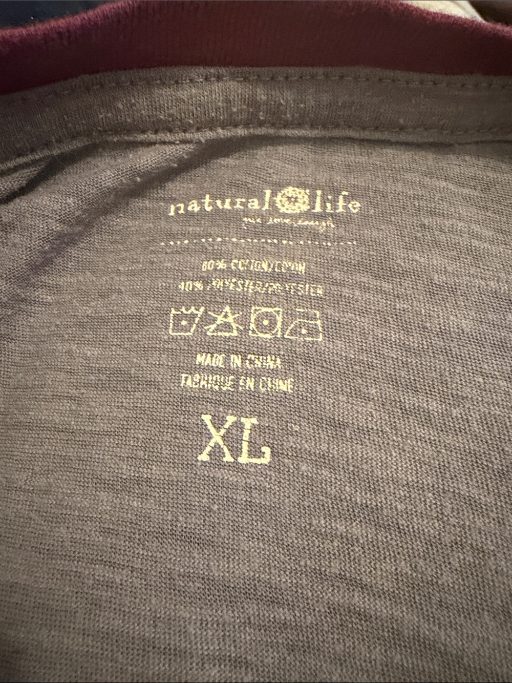 Natural Life Oversized Graphic T-shirt Cotton Size XL - Picture 3 of 3